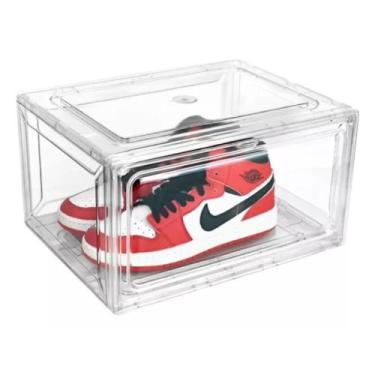 Imagem de Kit 10 Organizador Box Plastico Acrílico Transparente Sapato - Shark B