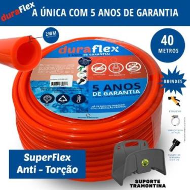 Imagem de Mangueira para Jardim Laranja 40 m + Suporte Tramontina - Duraflex