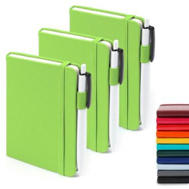 Imagem de Notebook feela Pocket Small A6 com suporte para canetas+3 canetas verd