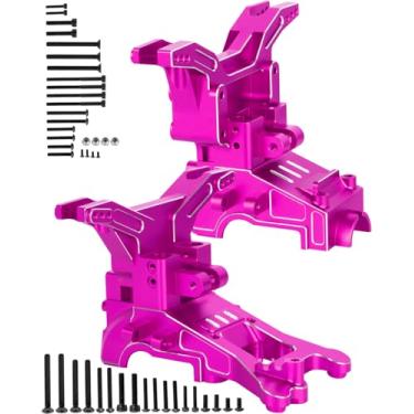 Imagem de RCarmubWow RC Transmission Case Upgrades Part for 1/10 Kraton 4x4 4S V2 BLX,Outcast 4x4 4S V2 BLX,Alloy Aluminium Front Rear Transmission Case Gearbox Case,Pink