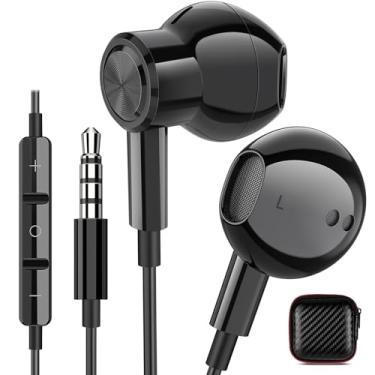 Imagem de Fones de ouvido com fio, conector de 3,5 mm para MP3 Player MP4, avião, escola, estudantes, fones de ouvido com fio, controle de volume, isolamento de ruído, fones de ouvido para iPhone 6 6s, iPad,