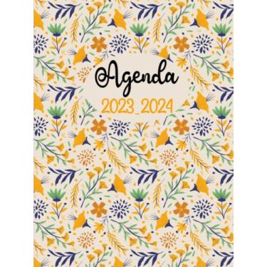 Imagem de Agenda Semainier 2023-2024: Agenda Semainier 24 Mois 2023-2024, Planificateur hebdomadaire grand format A4, 2 Pages Par Semaine, Jolie Couverture.