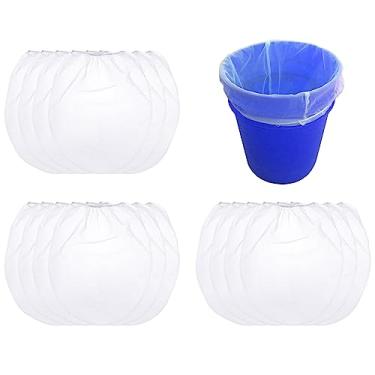 Imagem de Vkinman 24 peças saco de filtro de tinta branco filtro de malha fina branco saco de filtro de malha fina filtro de tinta filtro balde filtro com cordão elástico abertura para pintura hidropônica