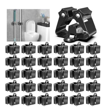 Imagem de 3-H Suporte de parede para esfregão e vassoura, suporte de parede com 30, suporte de vassoura para garagem, jardim, galpão, sistema de armazenamento, lavanderia, casa, cozinha, organização, até 3,5 cm