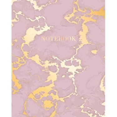 Imagem de Notebook: Pink Marble and Faux 24k Gold - Dotted Bullet Grid Journal (8 x 10 inches) - 120 Dot Pages