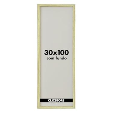 Imagem de Moldura Quadro 30x100 cm p/Quebra Cabeça Grow Puzzle 1500 peças Panorâmico sem Vidro Decoração Parede Sala Escritório (Carvalho)