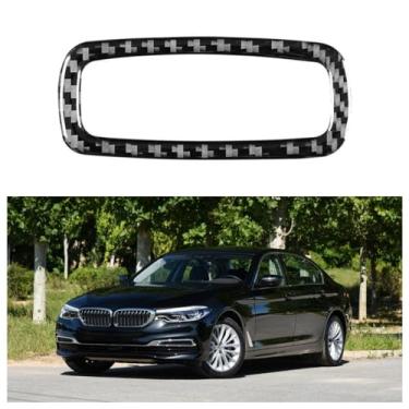 Imagem de IKUESM Compatível com BMW Série 5 G30 2018-2022 Acessórios Interior de fibra de carbono Luz de leitura do teto do carro Moldura decorativa Adesivos de cobertura