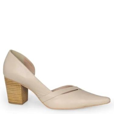 Imagem de Dina Mirtz, Scarpin Aberto na Lateral Dina Mirtz Tamanho:35;cor:Nude