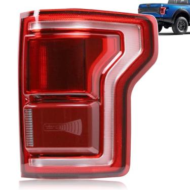 Imagem de Nakuuly Luzes traseiras de LED com ponto cego compatíveis com Ford F150 2015 2016 2017 lado direito do passageiro luz traseira lâmpada de freio conjunto de sinal # HL3Z13404D
