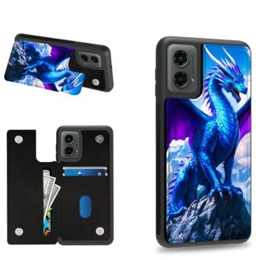 Imagem de Dikoer Capa carteira para Moto G Stylus 5G 2024 6,7 polegadas com compartimentos para cartão de crédito e proteção de silicone macio à prova de choque com compartimentos para cartão para Motorola Moto