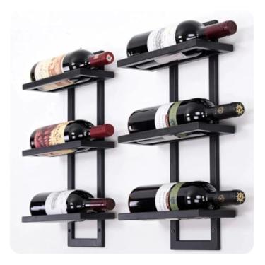 Imagem de Kit 2 Suporte Nicho Garrafa de Vinho Adegade Parede em Metal