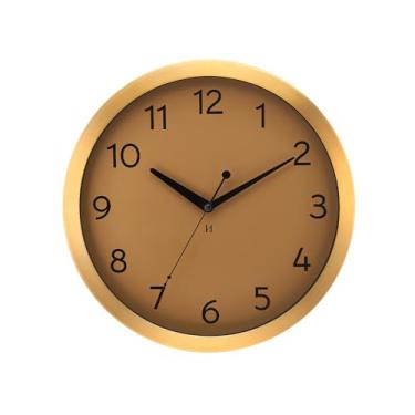 Imagem de Relógio Parede Alumínio Todo Dourado Dourado Claro