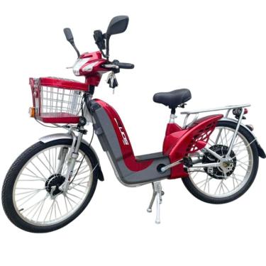 Imagem de Bicicleta Elétrica E-Maxx Duos 800W Entrada USB Alarme e Seta cor Cereja