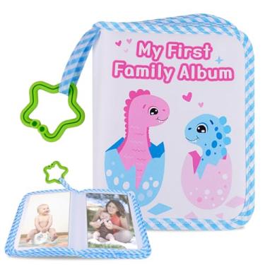 Imagem de abcxgood Baby Products Baby's My First Family, álbum de fotos para bebês, comporta fotos de 10 x 15 cm, livro macio para bebês, adequado para recém-nascidos, presentes personalizados para bebês