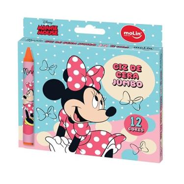 Imagem de Molin Giz de Cera Jumbo Minnie - Caixa com 12 Cores