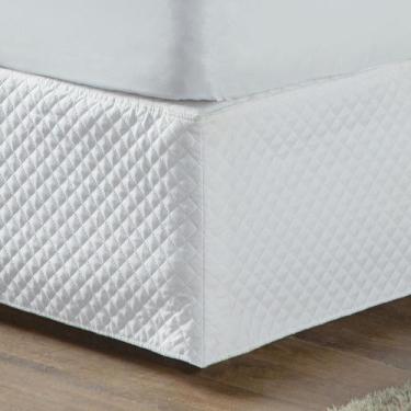 Imagem de Saia Box Queen Basic Matelada 100% Poliéster - Branco - Lilly Home Enx