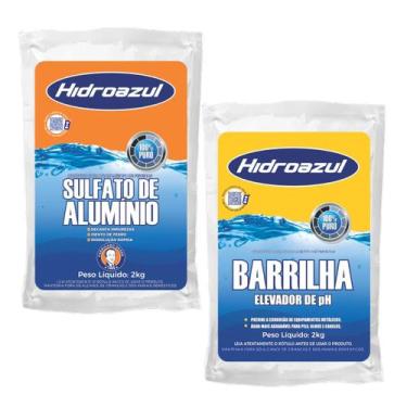 Imagem de Kit Sulfato De Aluminio + Barrilha Elevador De Ph Hidroazul - Geral