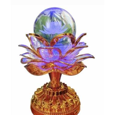 Imagem de Flor De Lotus Toca 21 Mantras Com Luzes 7 Chakras Reiki - Althea Arte 