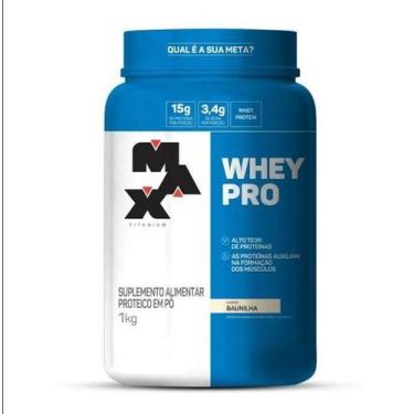 Imagem de Whey Pro Max Titanium Baunilha 1KG, 1, 1kg, Baunilha