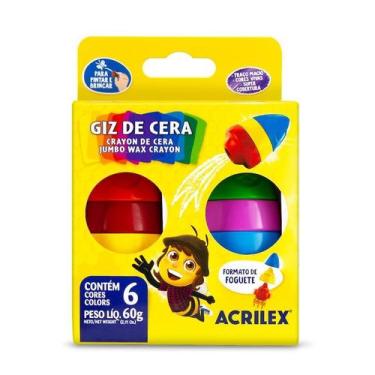 Imagem de Giz de Cera - Foguete - 6 Cores - Acrilex