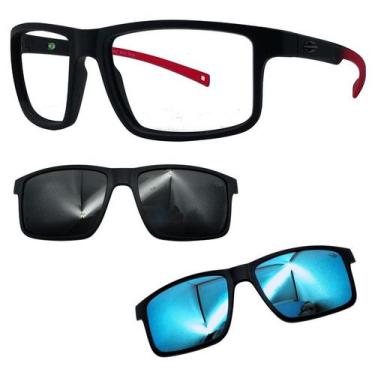 Imagem de Oculos Mormaii 6127 Swap 5 A85 Com 2 Clipons Cinza e Azul, Cinza, Azul