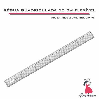 Imagem de Régua patchwork 60cm quadriculada costura modelagem flexível - INDÚSTR
