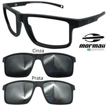 Imagem de Oculos Mormaii 6127 Swap 5 A14 Com 2 Clipons Cinza e Prata, Prata, Cin