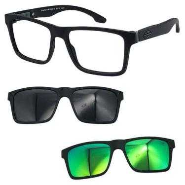 Imagem de Oculos Mormaii Swap NG 2 6153 AFE com 2 Clipon Cinza e Verde, Cinza, V