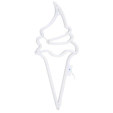 Imagem de Lâmpada de Neon, Luz de Sinal de LED Em Forma de Sorvete Com Controle Remoto, USB ou Bateria, Decoração Elegante para Festas, Bares e Casa (Luz rosa)