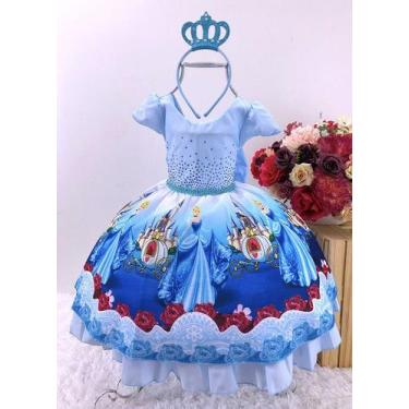 Imagem de Vestido Festa Infantil Cinderela de Luxo - vestidocas, 3 - 3 anos