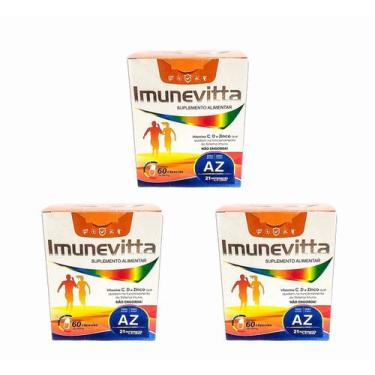 Imagem de Kit 3 Imunevitta Vitaminas A-z 60 Cápsulas