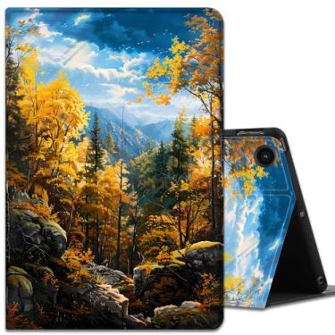 Imagem de Capa para Samsung Galaxy Tab A9+ 11 polegadas versão 2023 (SM-X210/X216/X218), suporte ajustável, despertar/hibernar, capa inteligente para tablet Galaxy Tab A9 Plus - floresta montanhosa