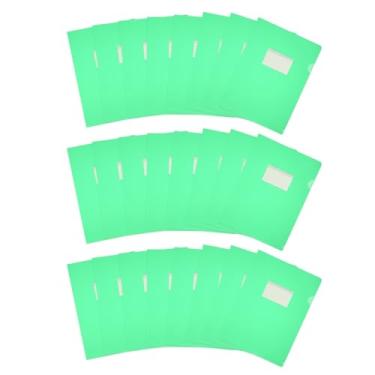 Imagem de PATIKIL Pacote com 24 pastas de plástico tipo L, pastas transparentes tamanho carta para documentos, capas de papel, pasta de projeto com bolso para escritório em casa, verde