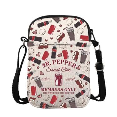 Imagem de ZJXHPO Soda Social Club Bolsa tiracolo para refrigerantes e bebidas mensageiro presente para viciados em refrigerantes presentes para amantes de refrigerantes, Member Only Cb