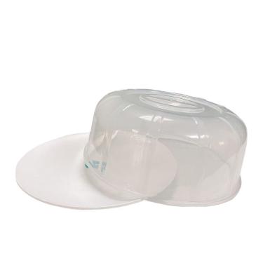 Imagem de Boleira Elegance Redonda Com Tampa 30cm Branca Em Polipropileno Linha Tropical Vem