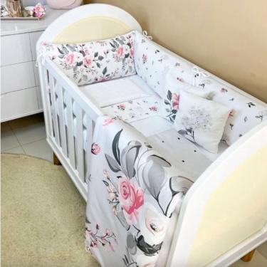 Imagem de Kit Enxoval Berço 9 Peças Micropercal Poliéster 200 Fios