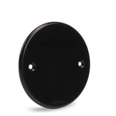 Imagem de Tampa Cega para Teto Redonda 4" Preta Sleek Margirius, Preto