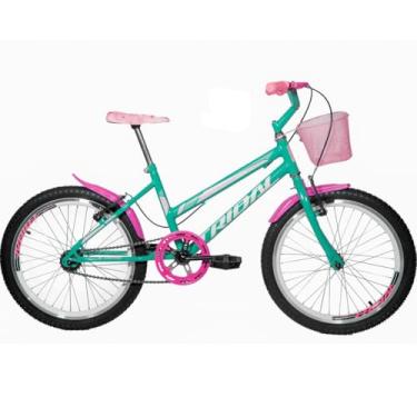 Imagem de Bicicleta Infantil Aro 20 Feminina Tridal com Cestinha (Azul Turquesa)