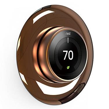 Imagem de elago Capa de placa de parede compatível com termostato Google Nest Learning (bronze cromado) - compatível com termostato Nest Learning de 1ª/2ª/3ª geração [patente registrada nos EUA]