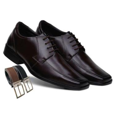Imagem de Sapato Social Masculino Verniz Com Cadarço + Cinto (G90100) - Mena Inf