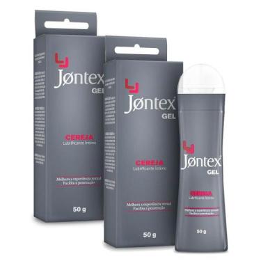 Imagem de Kit 2 Gel Lubrificante Íntimo Jontex Sabor Cereja 3 em 1 50g