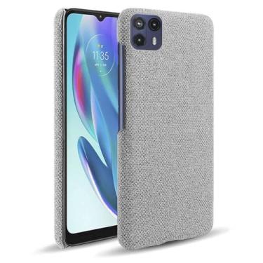 Imagem de Capa para MOTO G50 5G,Capa desenhada em lona,Case Protetora Ultrafina com Empunhadura Macia,Design em Tecido Antichoque e Antiarranhões-Light gray
