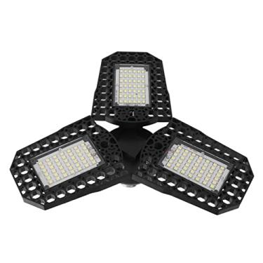 Imagem de Lâmpada de Teto de Garagem LED Com 3 Painéis Ajustáveis, Iluminação Brilhante de 60w E27 Iluminação de Loja Deformável para Porão do Dossel de Fábrica de Armazém, Ampla área