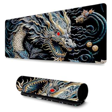Imagem de Mouse Pad Gamer Profissional Confortavél Anti Derrapante Games e Escritório (70x35cm) - Dragão Oriental
