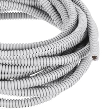 Imagem de DMiotech Tubo dividido de tear de 6 m de 1/10.2 cm, protetores de cabo de conduíte flexível para animais de estimação para escritório, casa, jardim, cinza