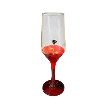 Imagem de Taça Pomba Gira Rosa Negra Champagne Vidro 186ml