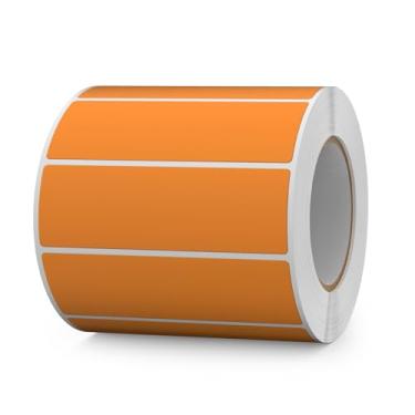 Imagem de FINDAT Adesivos redondos laranja 7,5 x 2,5 cm, adesivos de vinil; adesivos removíveis, autoadesivos, códigos de cores, etiquetas circulares para escritório, casa, inventário, 1000 peças