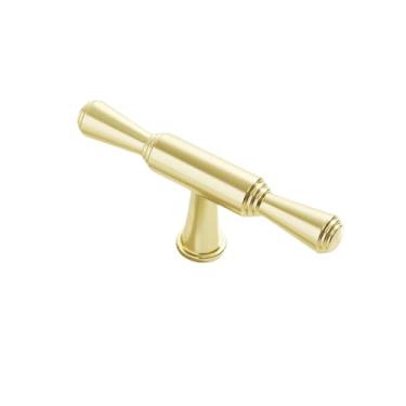 Imagem de Gaveta Armário Móveis Cozinha Puxadores para Armário Maçaneta Porta Móveis Dourado Furo Único Alumínio,5088