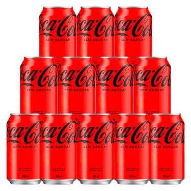Imagem de Refrigerante Coca-Cola Zero Lata 350ml 12 Unidades