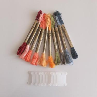 Imagem de 10 meadas para bordar - Paleta cores pasteis - Círculo